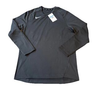 Nike Men's Dark Gray Long Sleeve Dri-Fit Pre-Game Warm Up Shirt MEDIUM BNWT